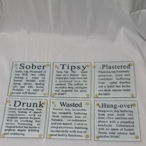 Set of 6 Humorous Coasters